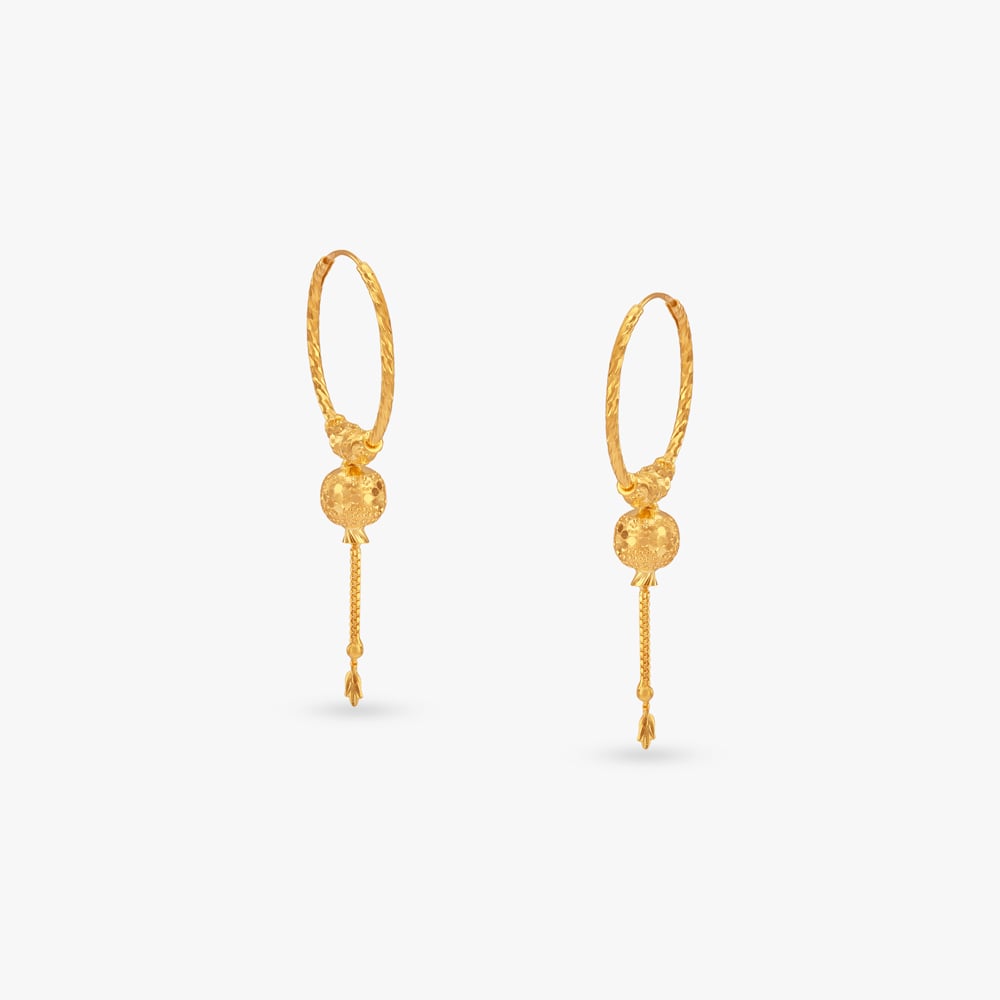 Glimmer Sphere Gold Hoop Earrings
Glimmer Sphere Gold Hoop Earrings