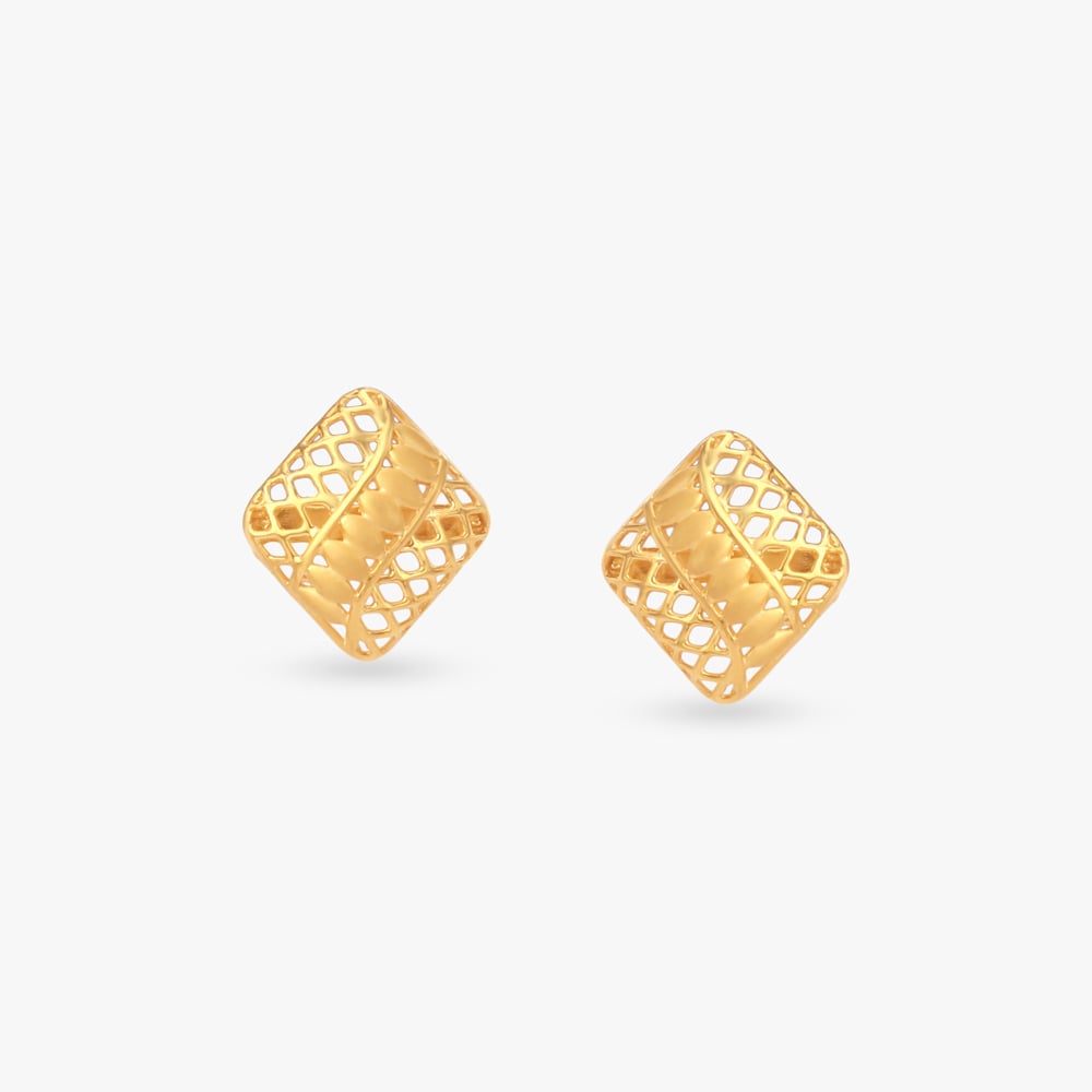Woven Grace Gold Stud Earrings
Woven Grace Gold Stud Earrings
