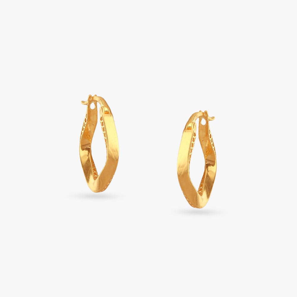 Sculpted Hexagon Gold Hoop Earrings
Sculpted Hexagon Gold Hoop Earrings