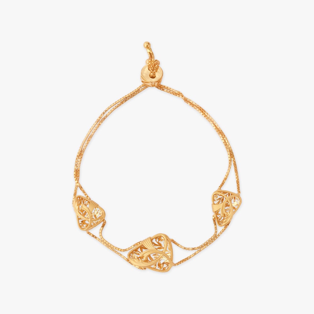 Radiant Triad Gold Bracelet
Radiant Triad Gold Bracelet