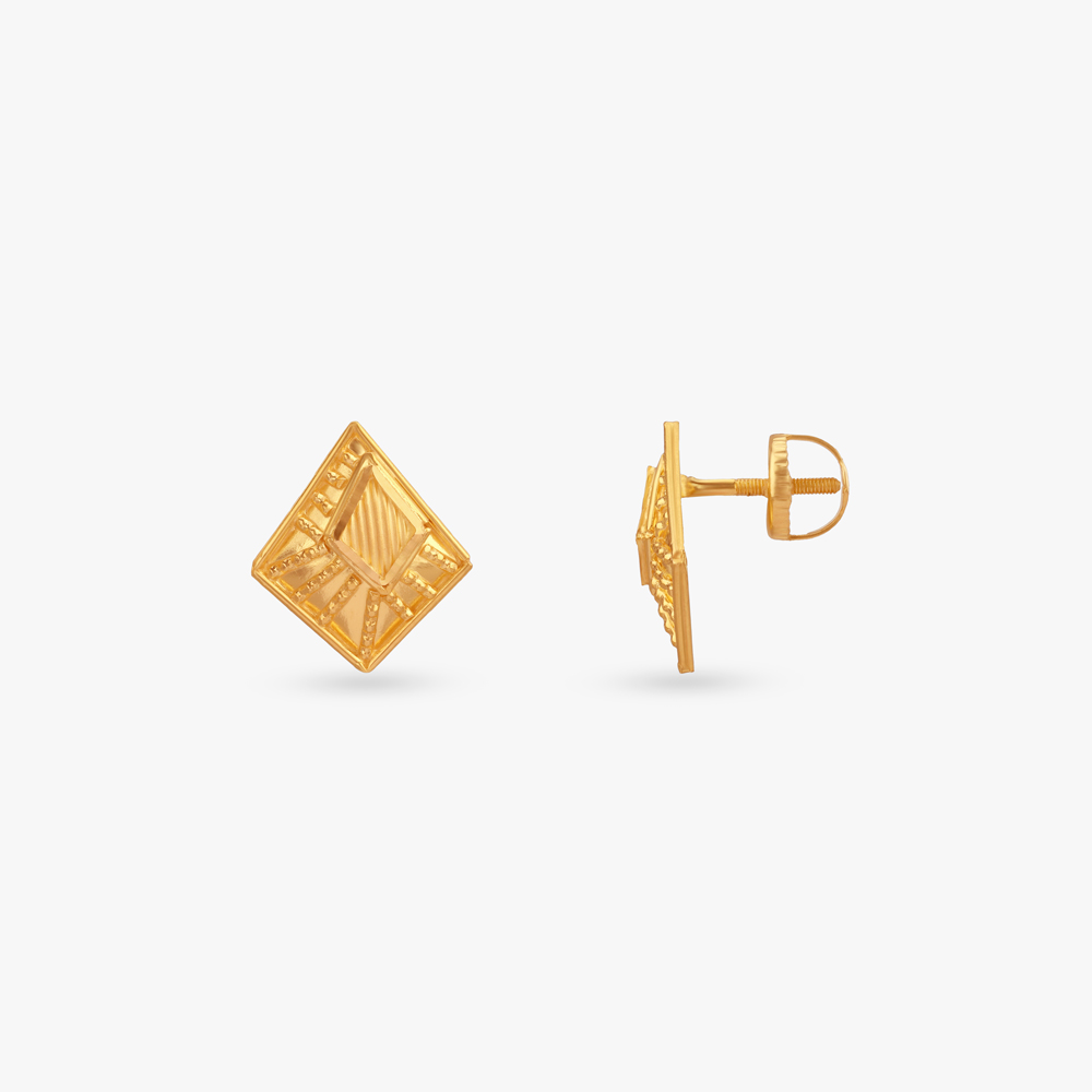 Radiant Prism Gold Stud Earrings
Radiant Prism Gold Stud Earrings