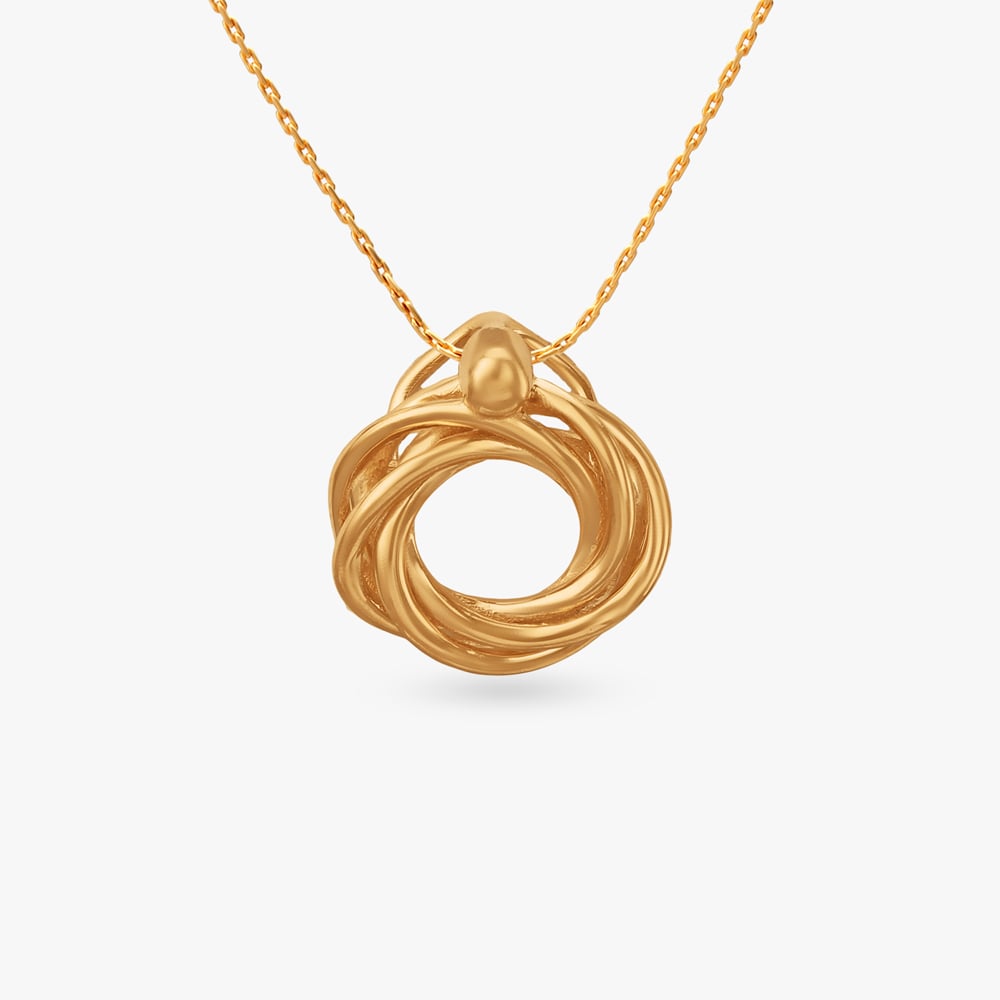 Knot Flow Gold Pendant and Earring Set
Knot Flow Gold Pendant and Earring Set