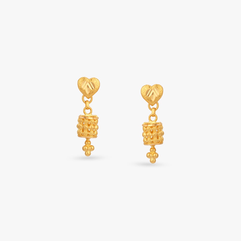 Beaded Love Gold Jhumka Earrings for Kids
Beaded Love Gold Jhumka Earrings for Kids