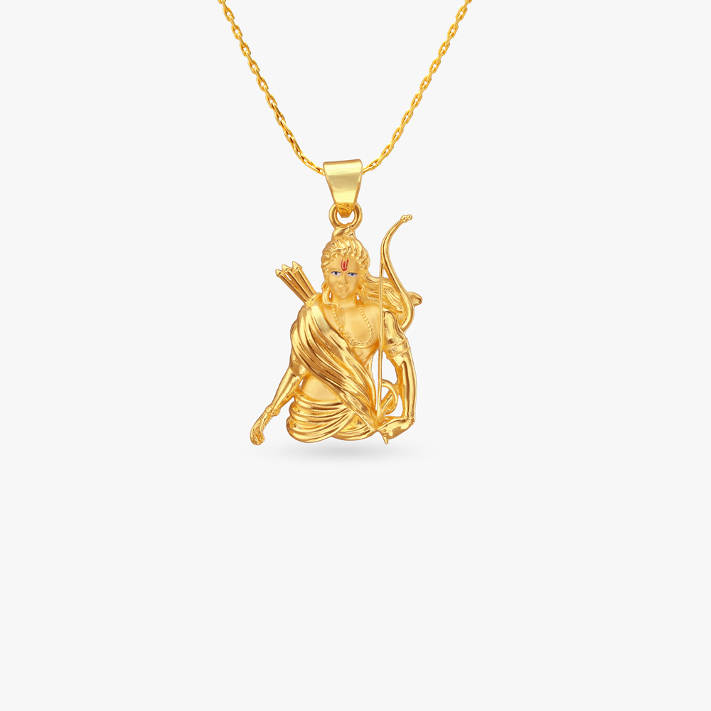 Warrior Rama Gold Pendant