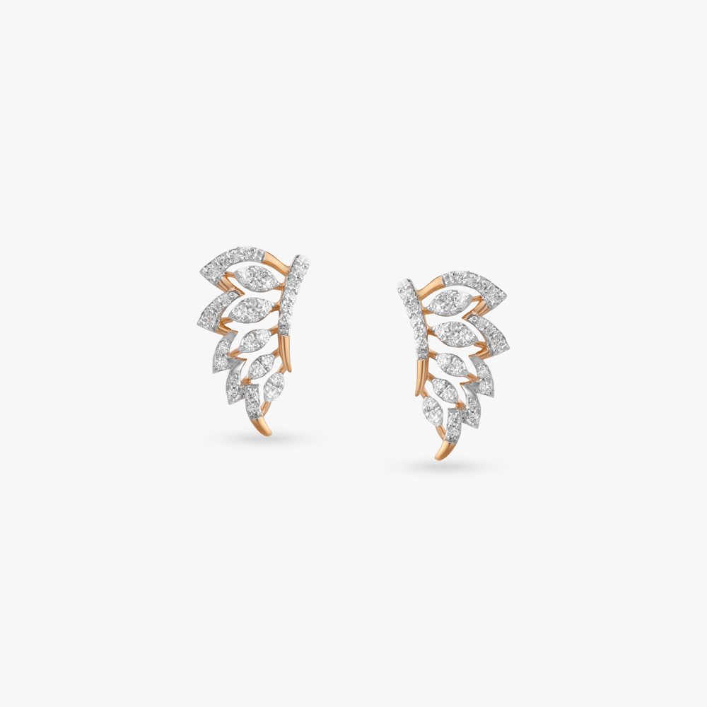 Sculpted Leaf Diamond Stud Earrings
Sculpted Leaf Diamond Stud Earrings