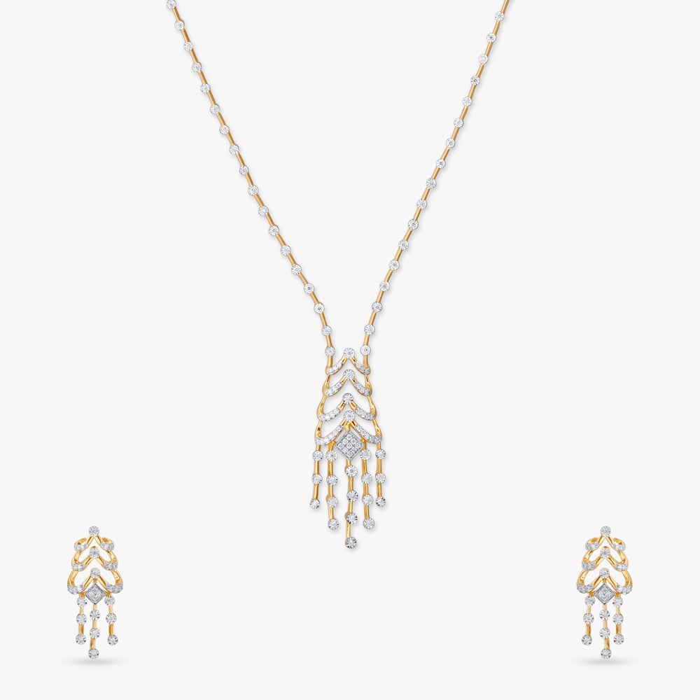 Dazzle Drop Drama Diamond Necklace Set
Dazzle Drop Drama Diamond Necklace Set
