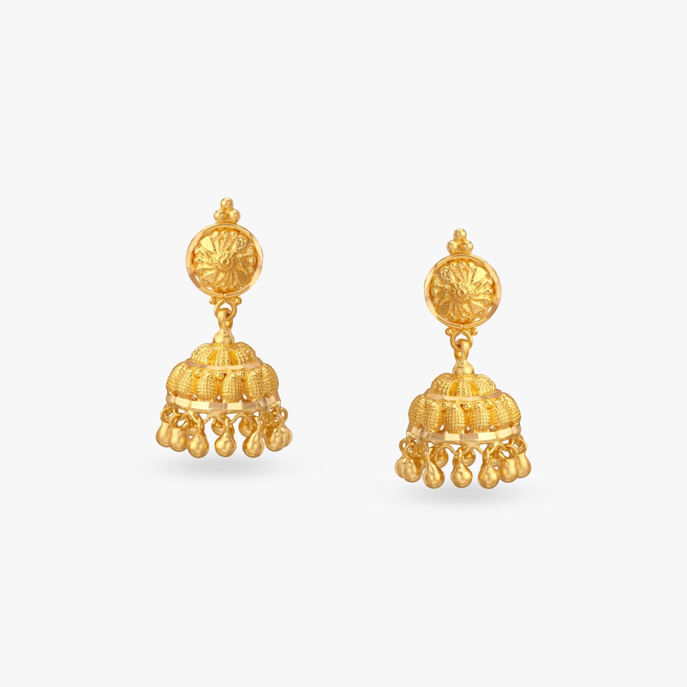 Sunburst Heritage Gold Jhumka Earrings
Sunburst Heritage Gold Jhumka Earrings
