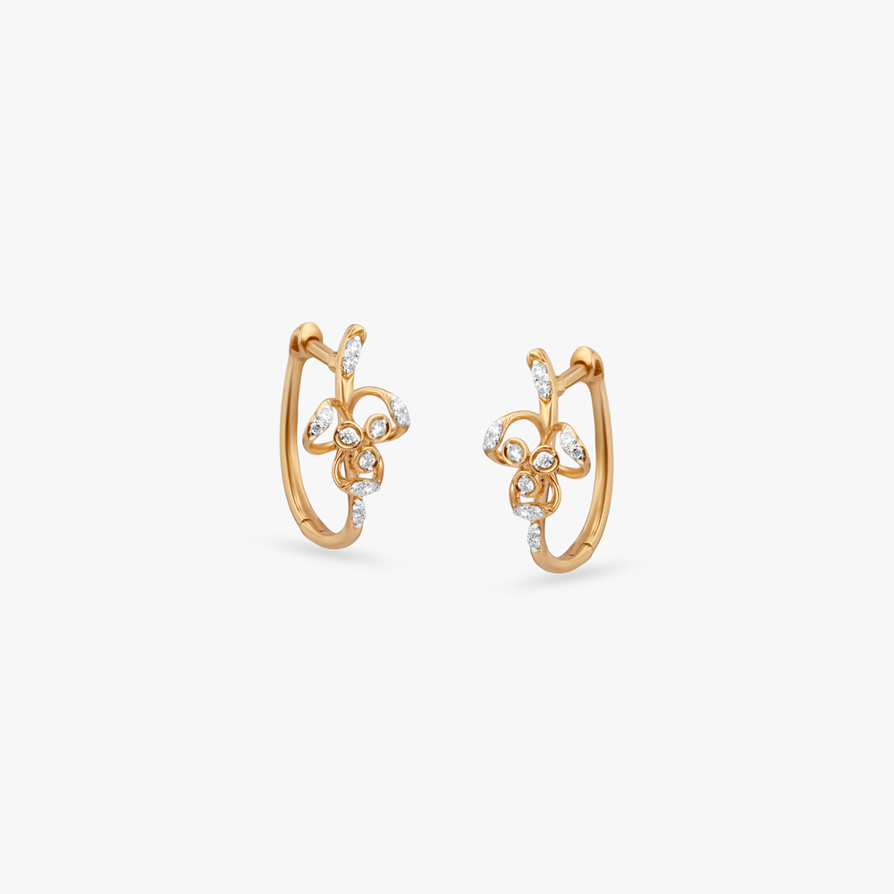 Petal Loop Diamond Hoop Earrings
Petal Loop Diamond Hoop Earrings