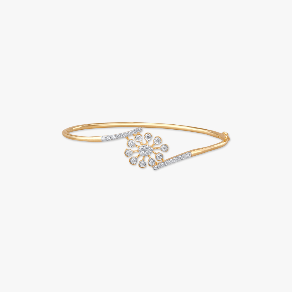 Floral Curve Diamond Bangle
Floral Curve Diamond Bangle