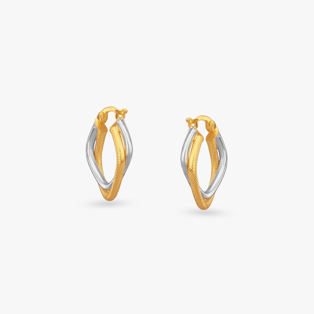 Ripple Twist Gold Hoop Earrings
Ripple Twist Gold Hoop Earrings