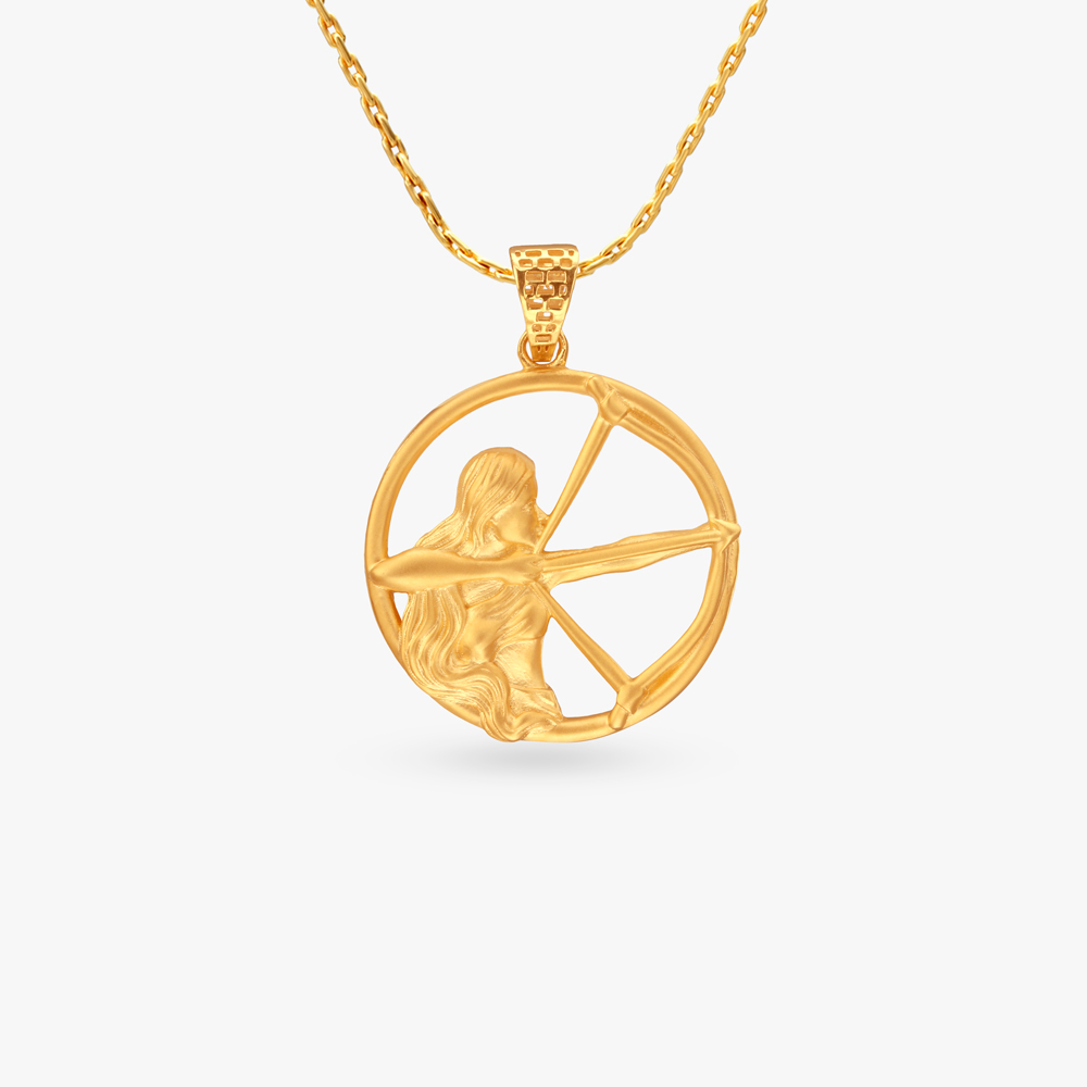 Sagittarius Zodiac Gold Pendant
Sagittarius Zodiac Gold Pendant
