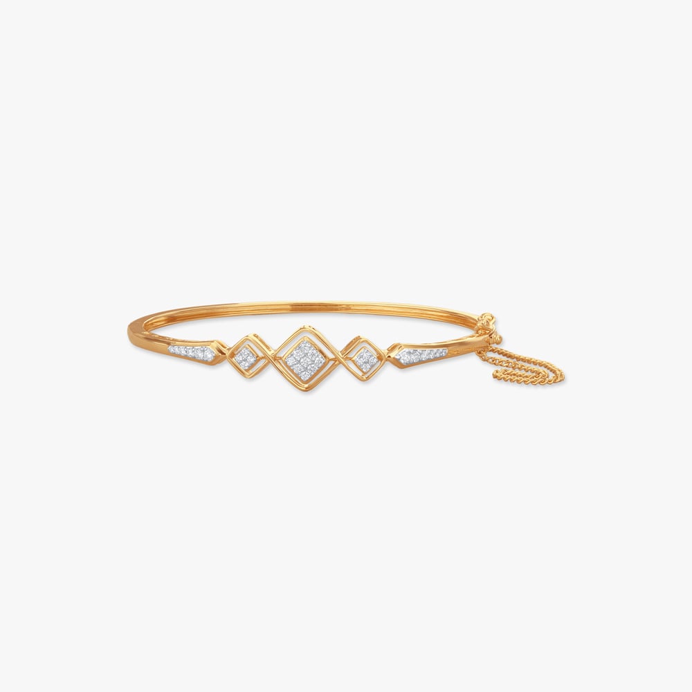 Modern Angular Diamond Bangle
Modern Angular Diamond Bangle