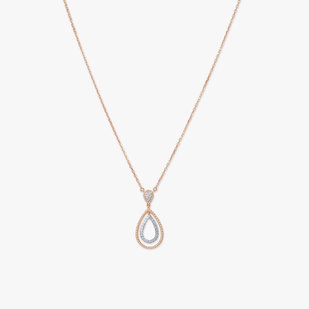 Glow Drop Diamond Pendant with Chain
Glow Drop Diamond Pendant with Chain