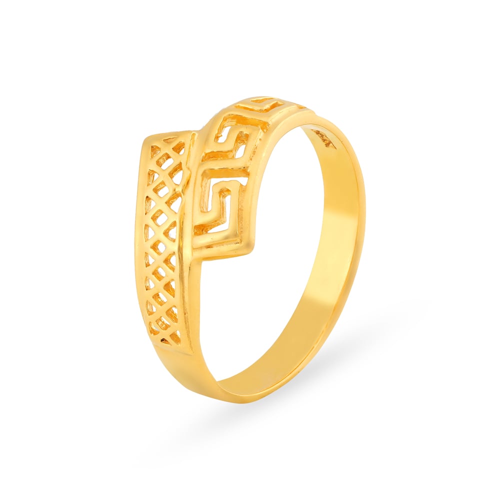 Intriguing 22 Karat Yellow Gold Mesh Patterned Finger Ring
Intriguing 22 Karat Yellow Gold Mesh Patterned Finger Ring