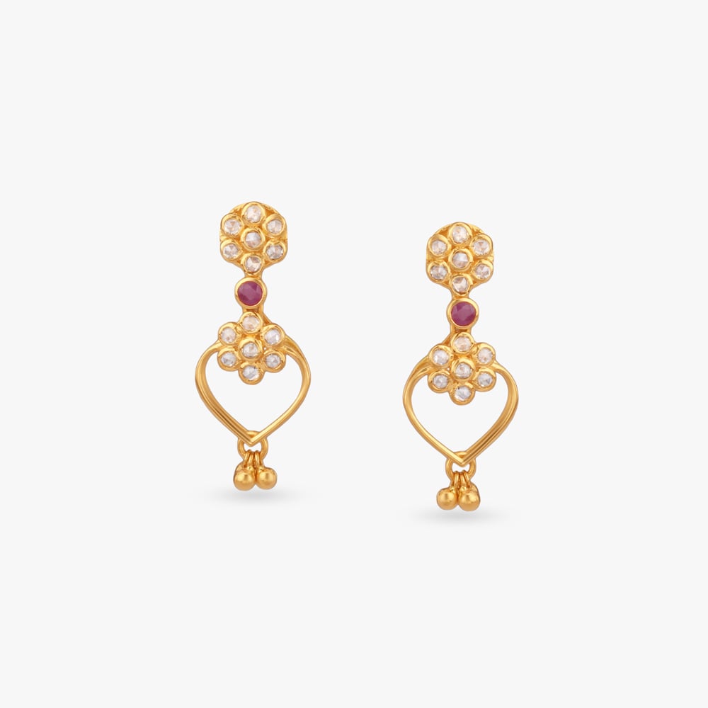 Polki Bloom Gold Drop Earrings
Polki Bloom Gold Drop Earrings
