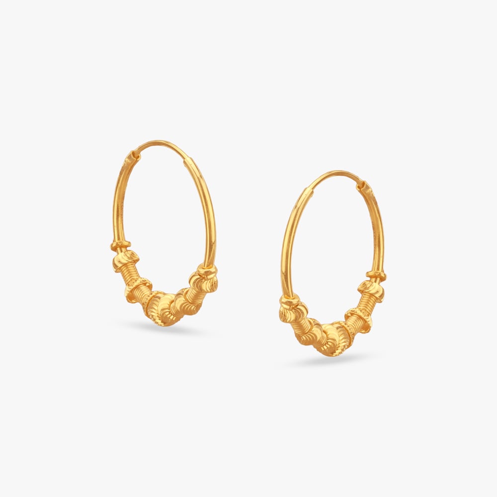 Beaded Cluster Gold Hoop Earrings
Beaded Cluster Gold Hoop Earrings
