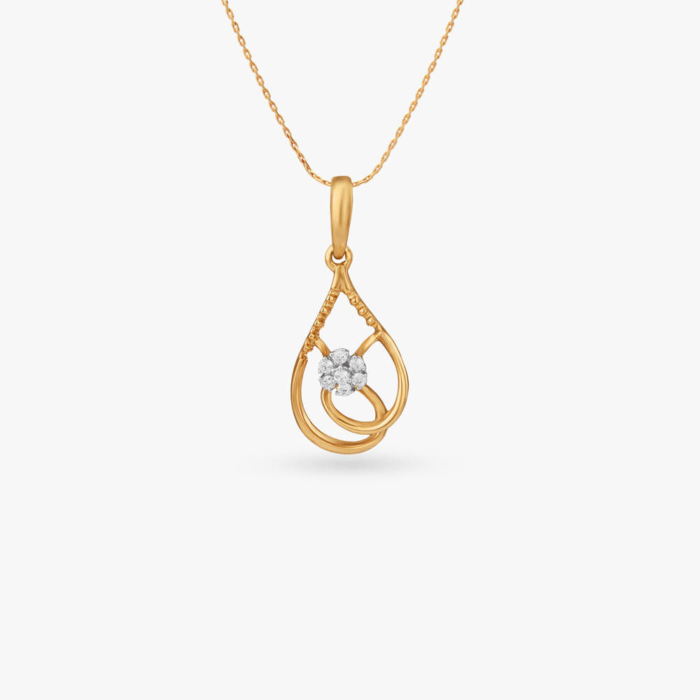 Floral Curl Diamond Pendant
Floral Curl Diamond Pendant