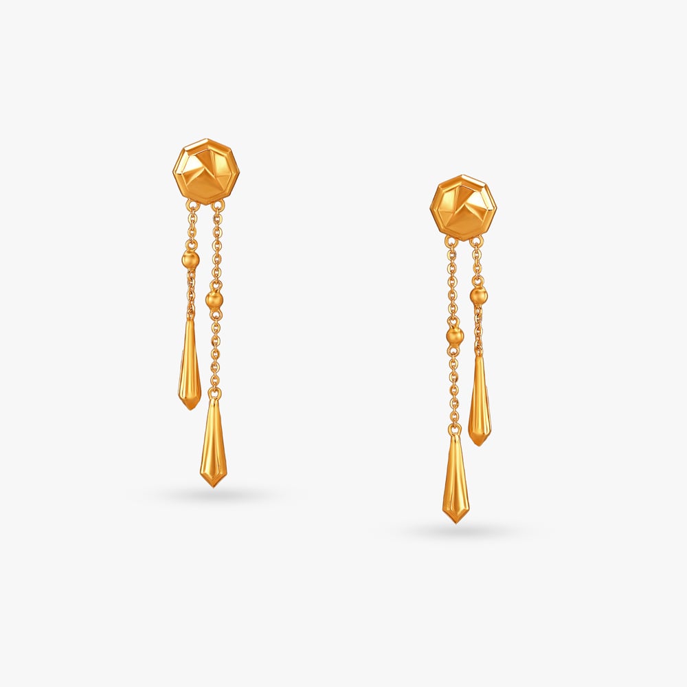 Exquisite Radiance Gold Drop Earrings
Exquisite Radiance Gold Drop Earrings