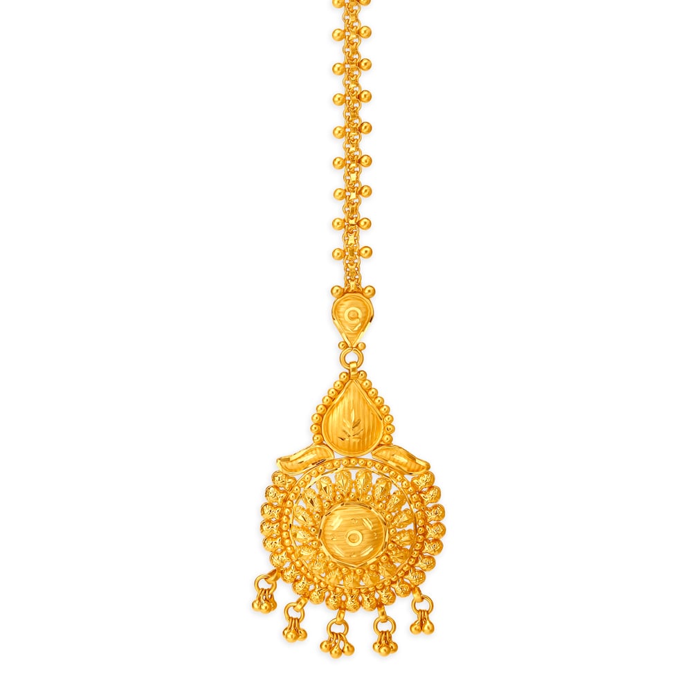 Ethnic Gold Maang Tikka
Ethnic Gold Maang Tikka