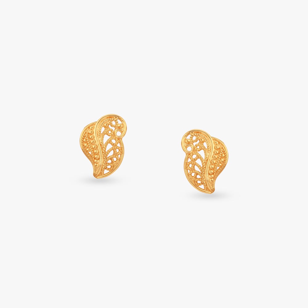 Curling Grace Gold Stud Earrings for Kids
Curling Grace Gold Stud Earrings for Kids