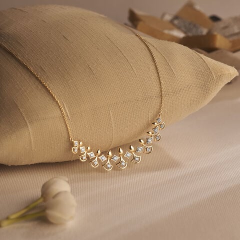 Luminous Scalloped Diamond Necklace