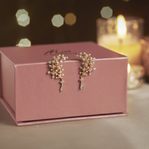 Riverside Radiance Diamond Drop Earrings