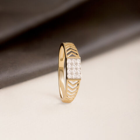Chevron Shine Diamond Ring for Men