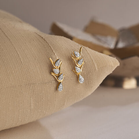 Flickering Flame Diamond Drop Earrings