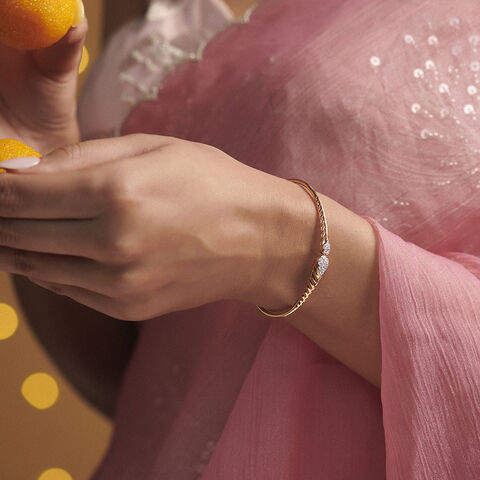 Elegant Diya Diamond Bangle
