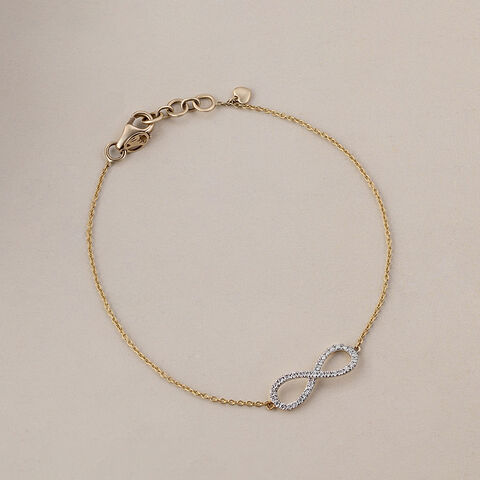 Infinity Elegance Diamond & Gold Bracelet
