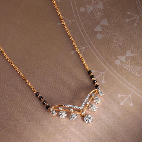 Blossom Beauty 18 Kt Gold and Diamond Mangalsutra