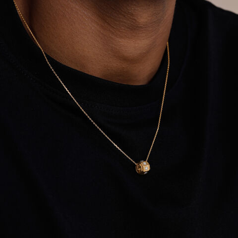 Industrial Geometric Diamond Pendant