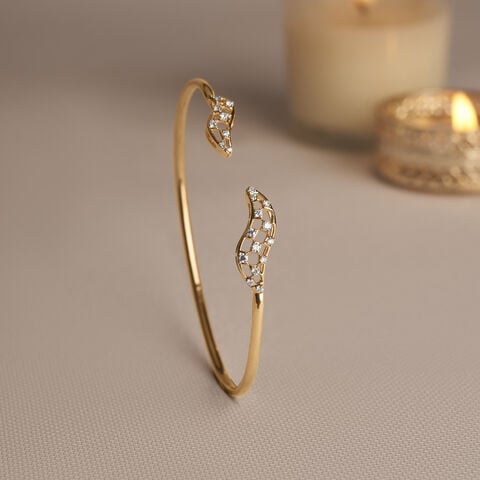 Edgy Checkered Diamond Bangle