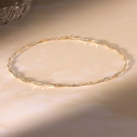 Radiant Sculptural Omega Gold Chain
