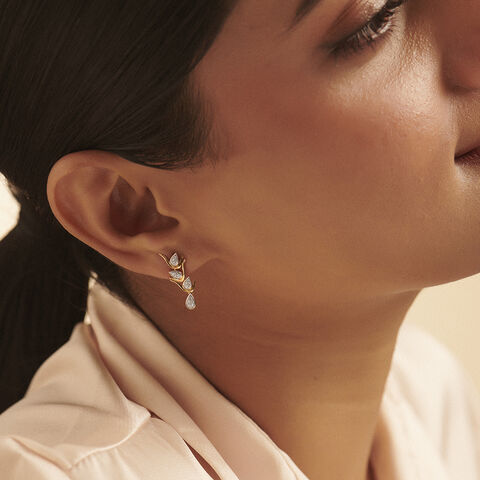 Flickering Flame Diamond Drop Earrings