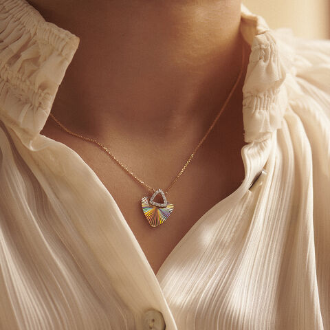 Striking Radiant Diamond Necklace