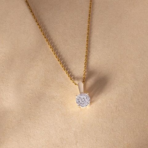 Dual Tone Gold & Diamond Pendant
