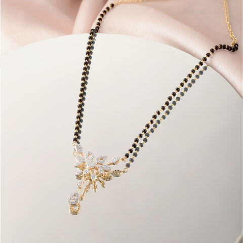 Floral Cascade Gold and Diamond Mangalsutra