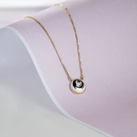 Orbital Aura Evil Eye Gold Necklace