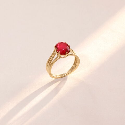 Bold Contemporary Ruby Ring