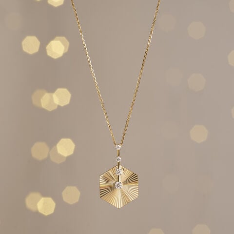 Radiant Geometric Diamond Necklace