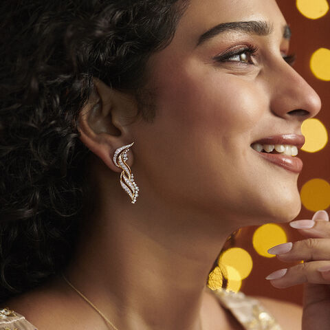 Sacred Lights Diamond Drop Earrings
