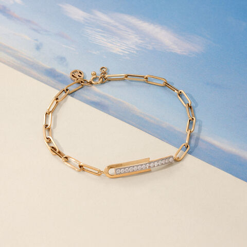 Sleek Linear Diamond Bracelet