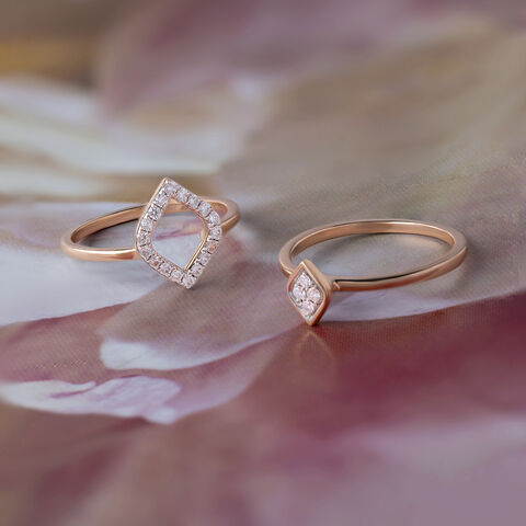 Vintage Glam Diamond Ring Set