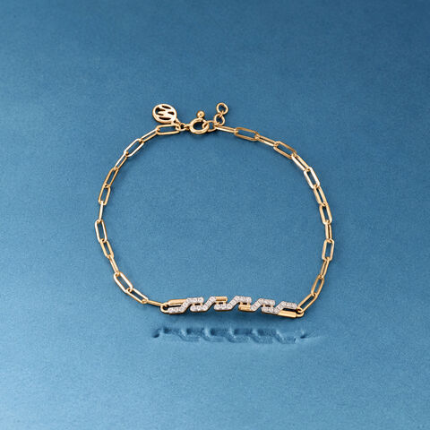 Dynamic Geometric Diamond Bracelet