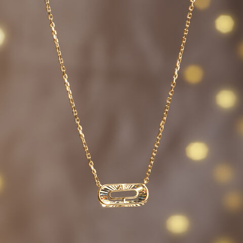 Sleek Linear Gold Necklace