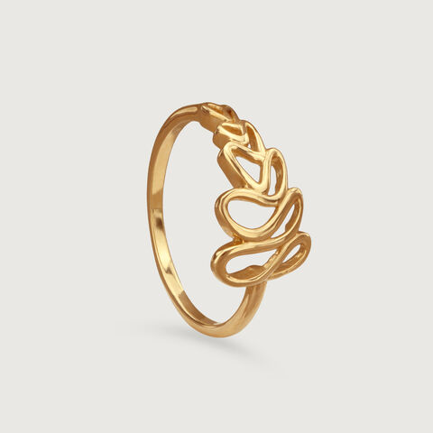 Whimsical Vine Gold Ring