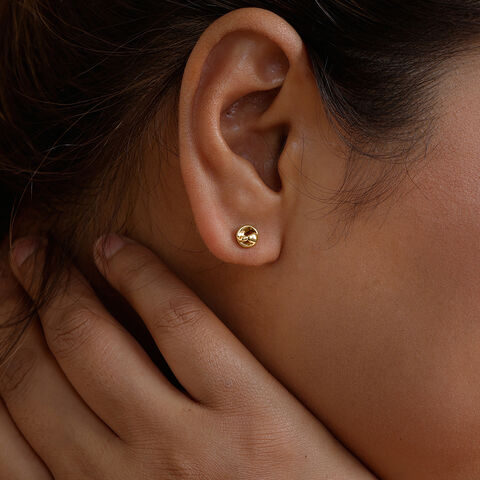 Swirl Muse Gold Stud Earrings