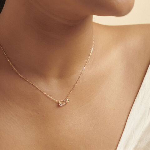 Sleek Linear Gold Necklace