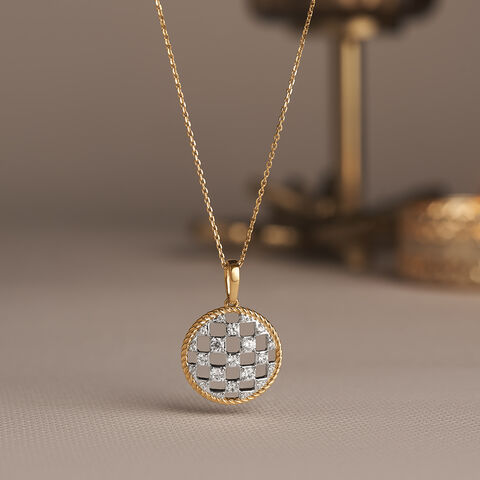 Bold Geometric Gold Pendant